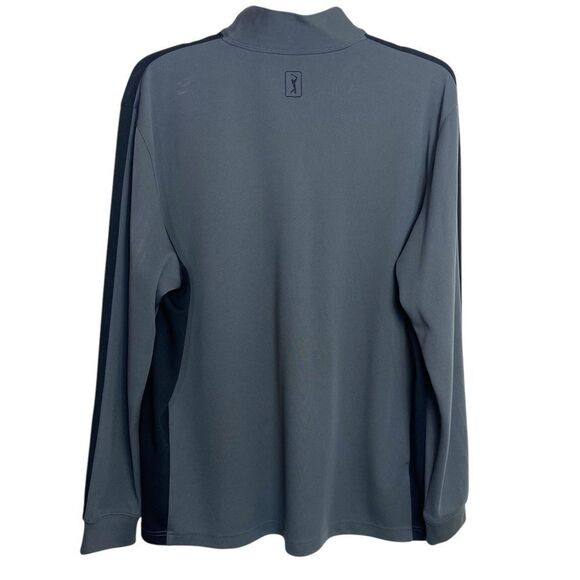 PGA Tour Air Flux XL pull over long sleeves gray / black band collar 1/4” zip - Picture 3 of 7
